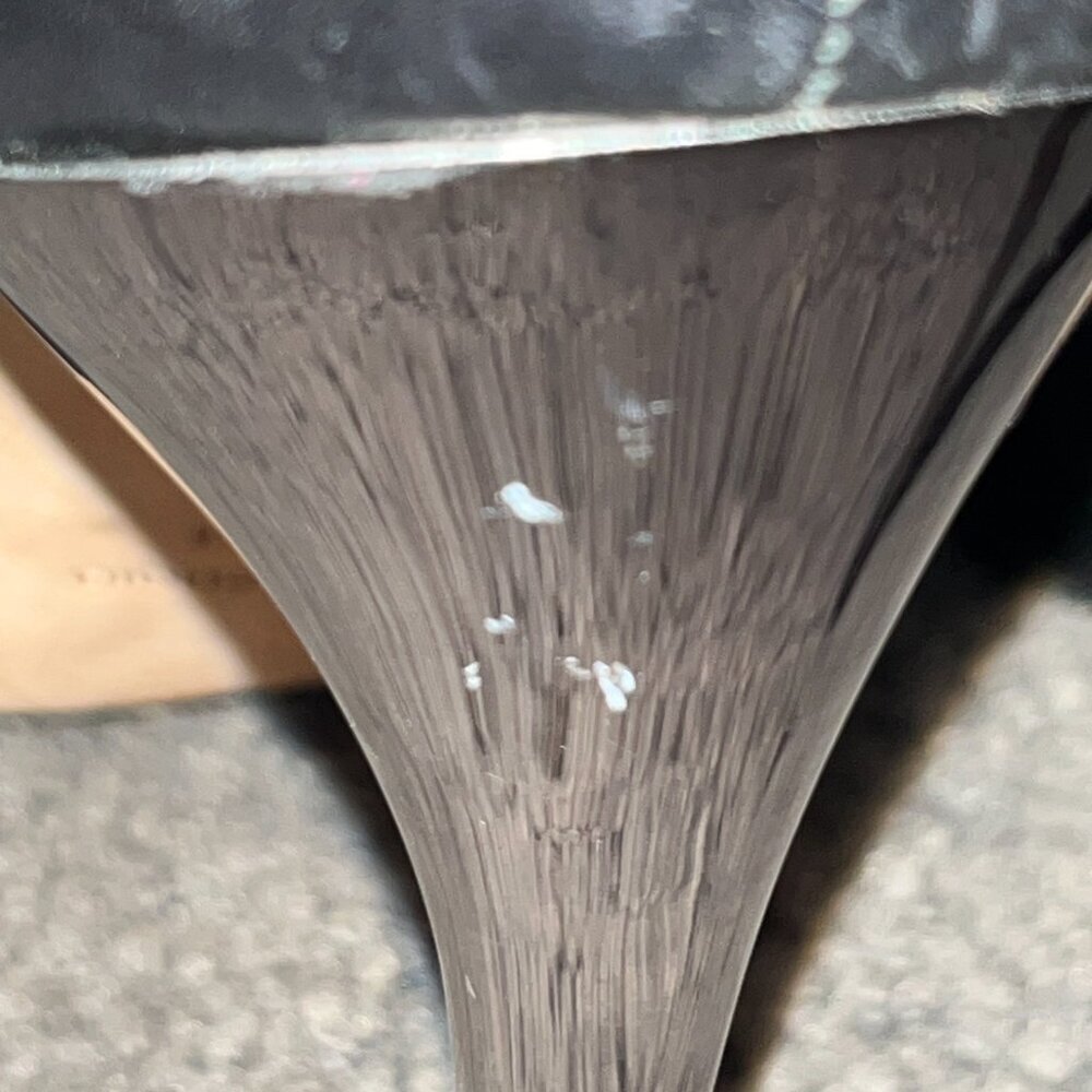 BCBGMAXAZRIA RUNWAY CONCORDE STAMPEDE OVER THE KNEE BLACK LEATHER BOOTS  HTF 10M - Picture 8 of 16